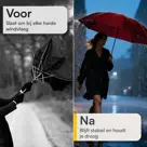 Stormparaplu met hoes