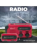 Noodradio FM Solar Powerbank Opwindbaar