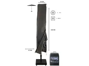 CUHOC Stokparasol hoes 230x30x57 cm - Basic