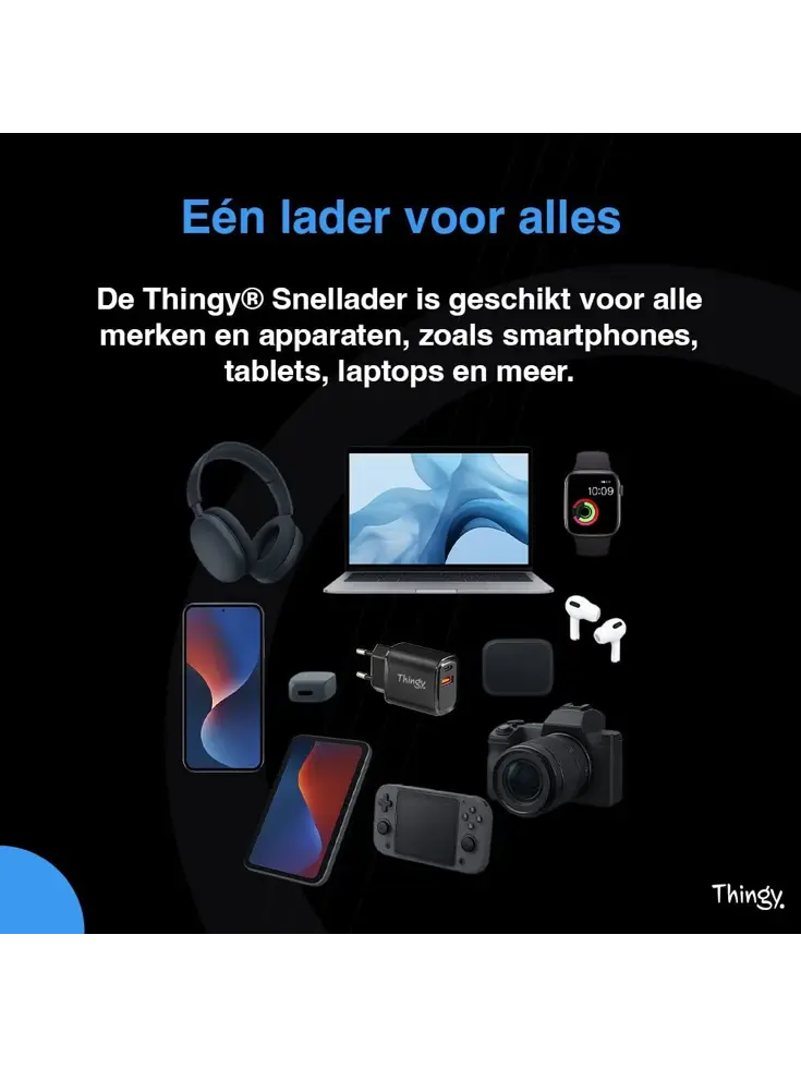 Snellader 35W USB-A & USB-C Met Kabel