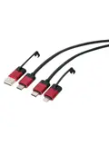 Ultimate kabel 6 in 1 - 100 cm - Zwart