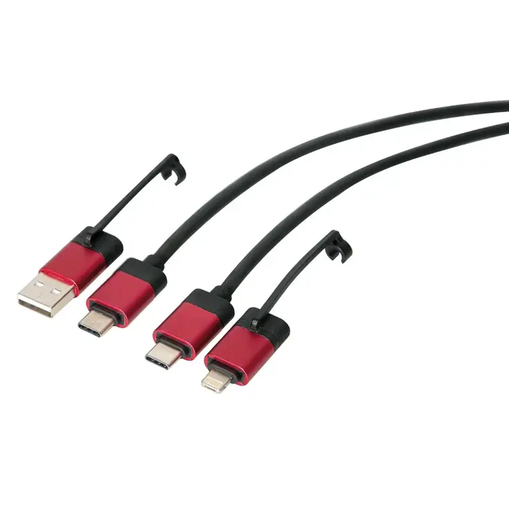 Ultimate kabel 6 in 1 - 100 cm - Zwart