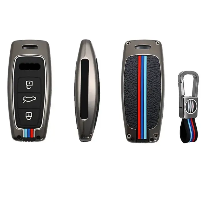 Metalen Sleutelhoesje voor Audi grijs D3