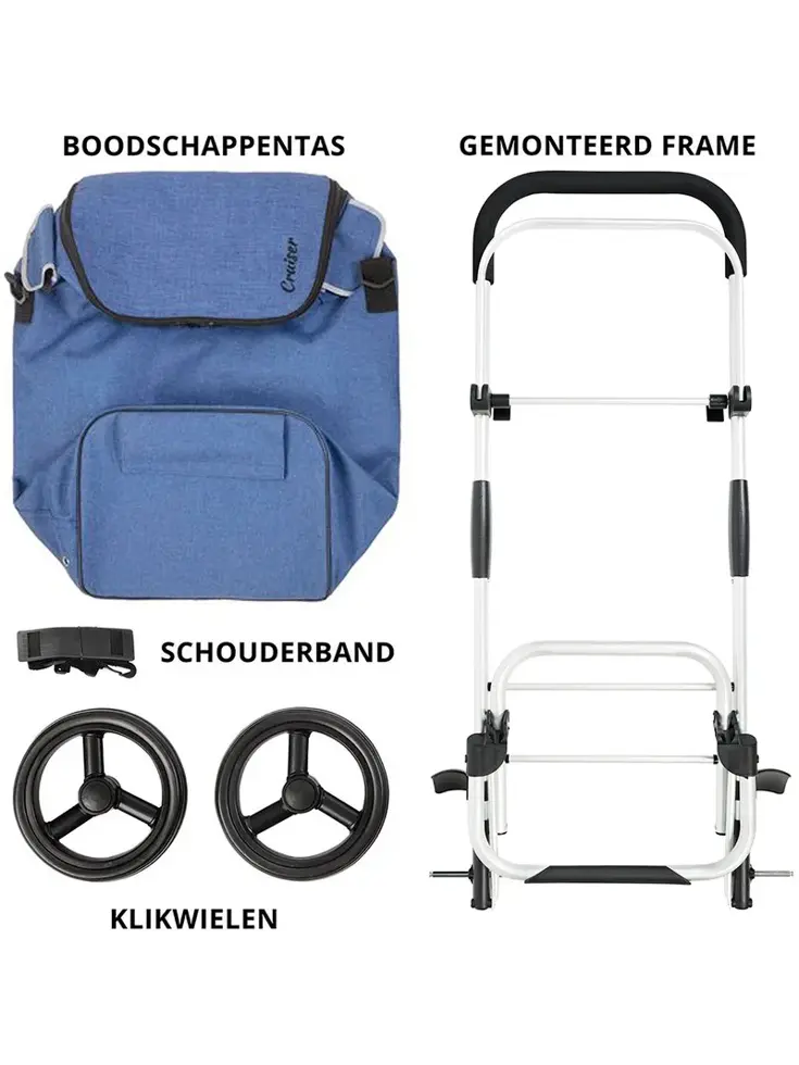 Allround Boodschappenwagen opvouwbaar 41 liter