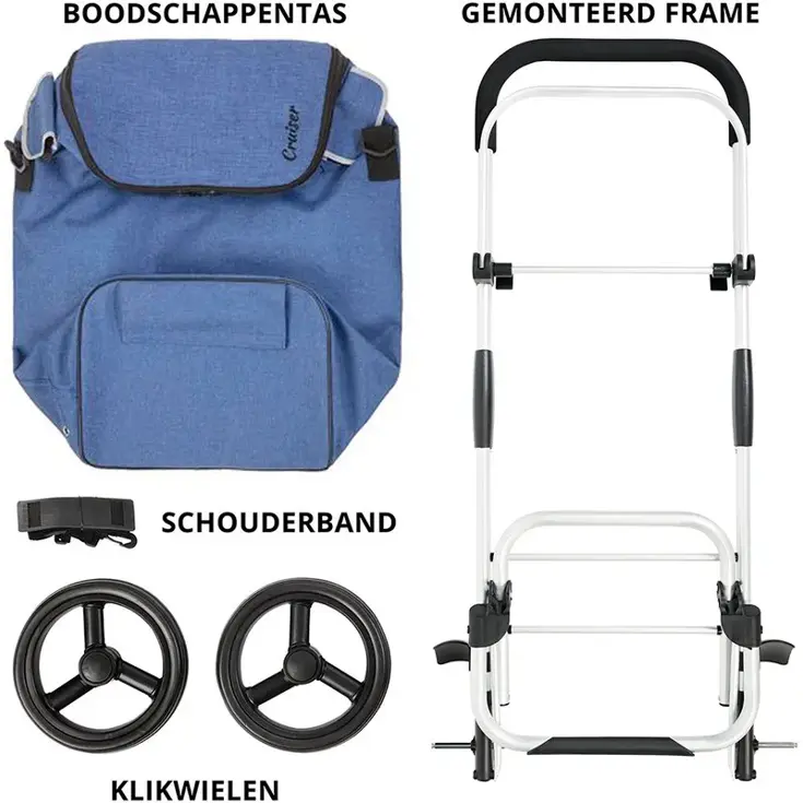 Allround Boodschappenwagen opvouwbaar 41 liter