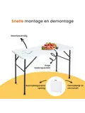 Inklapbare Tafel - Weerbestendig - 122x60x74cm