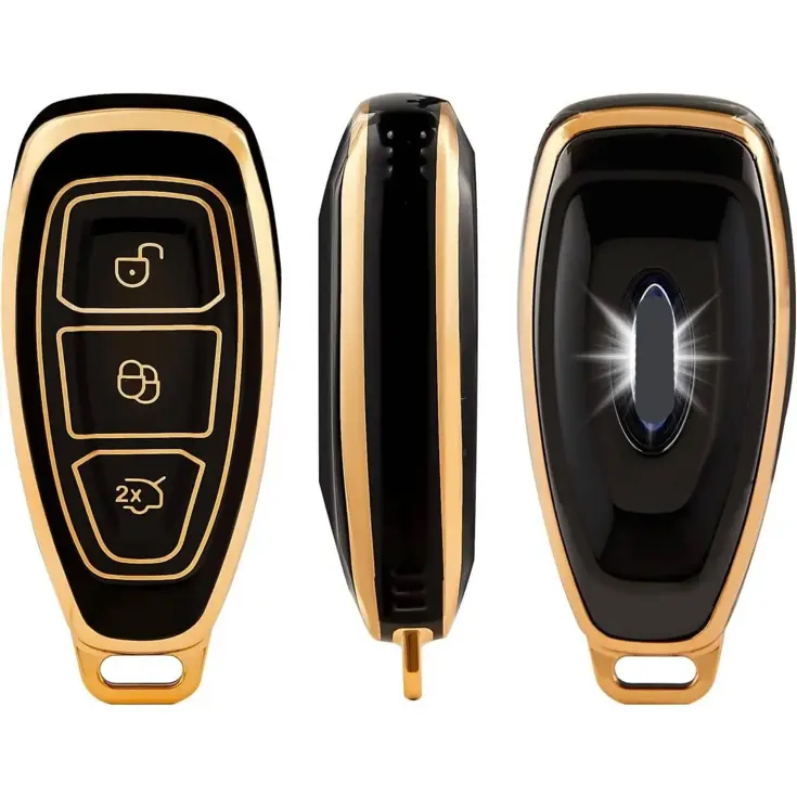 TPU Sleutelhoesje voor Ford goud K3
