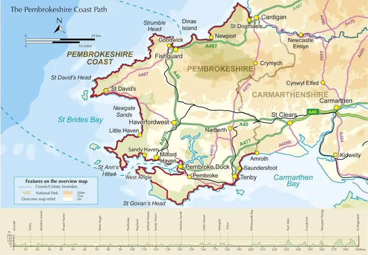 Kaartgids Booklet Pembrokeshire Coast Path Map