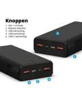 Powerbank 20.000 mAh - Zwart