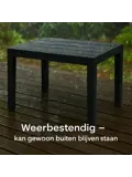 Bijzettafel Zwart - Tuintafeltje 60x39x45 cm