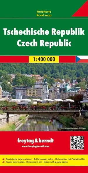 Wegenkaart Tsjechië 1-zijdig 1:400.000