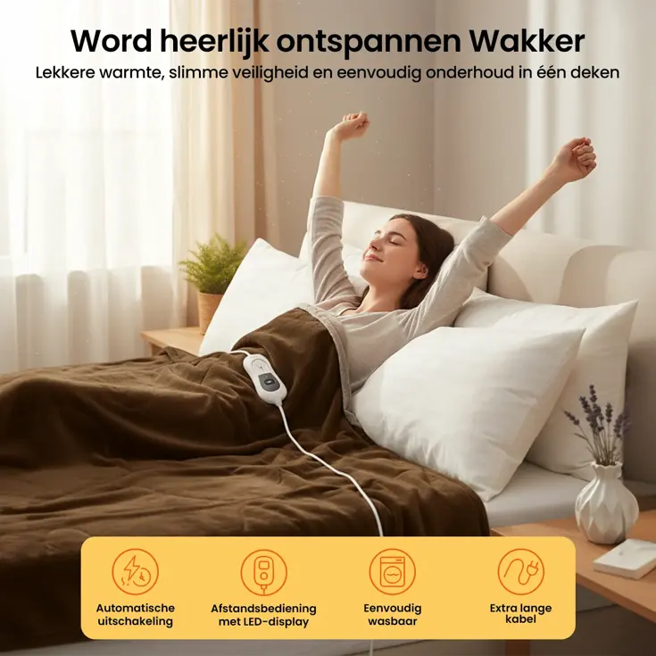 Elektrische Fleece Deken - 160x120cm