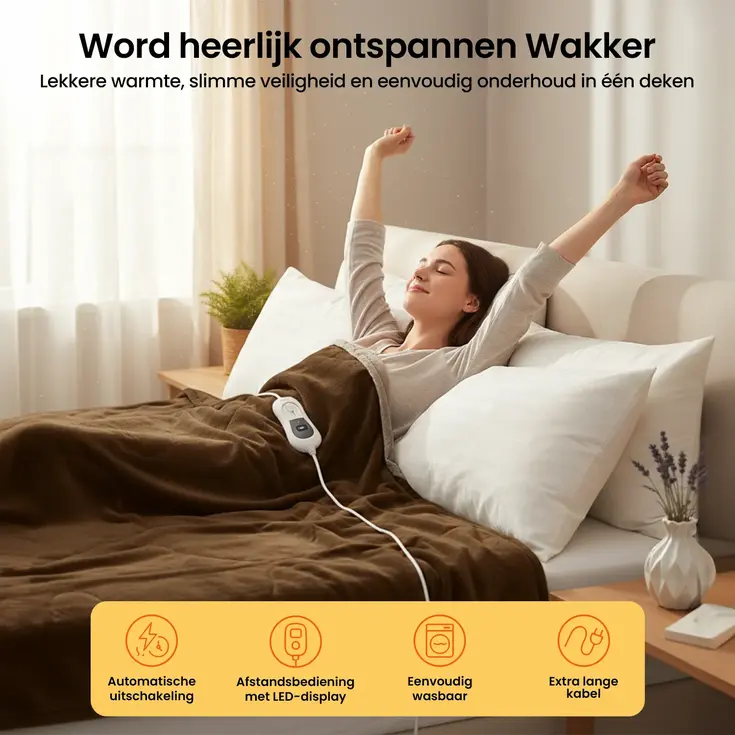 Elektrische Fleece Deken - 160x120cm