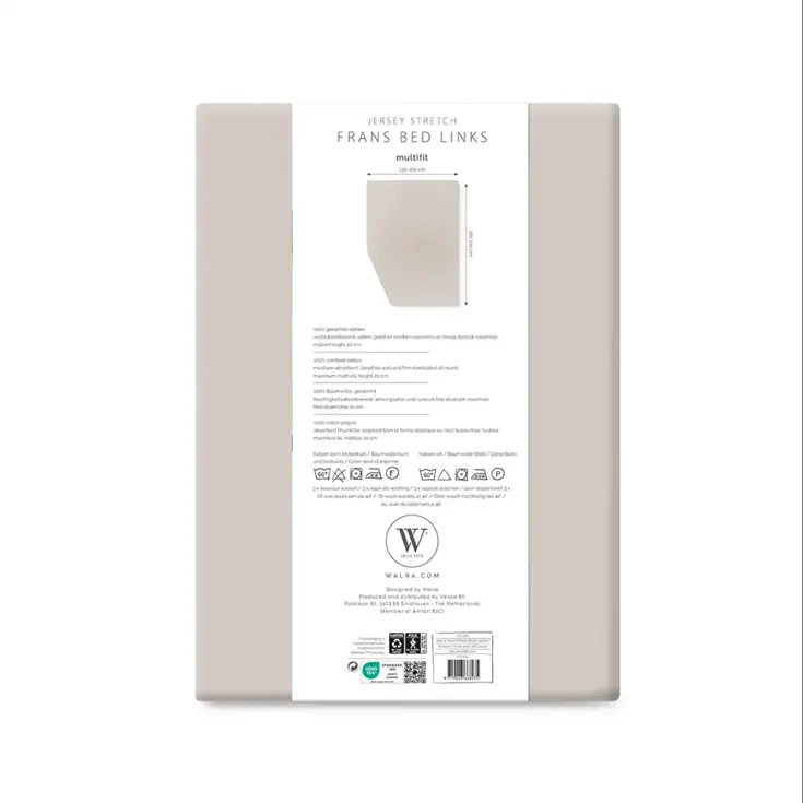 Jersey hoeslaken Frans bed links
