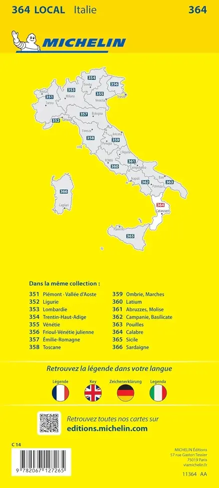 Wegenkaart Local 364 Calabria