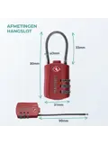Travelnet TSA Reisslot met Cijfercode Set van 2
