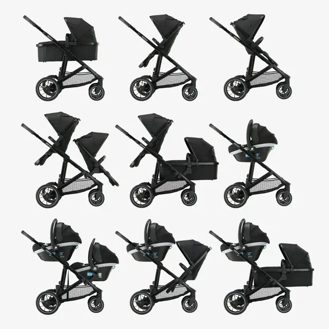 Evy V2 Kinderwagen - Inclusief reiswieg - Deryan