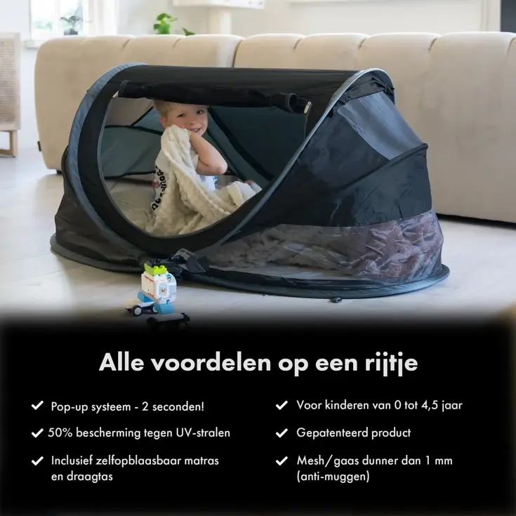 Peuter luxe campingbedje - Zelfopblaasbare matras