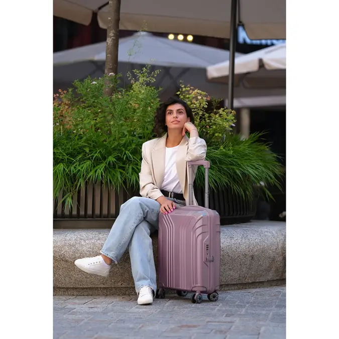 Travelite 4 wiel trolley m expandable Rose