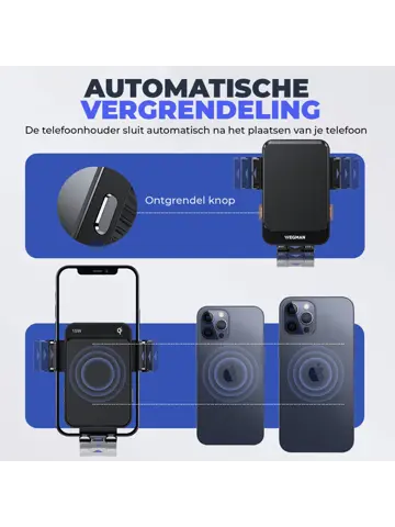 Wegman Telefoonhouder Auto Draadloze Oplader