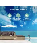 Zweefparasol – 300cm – Crème