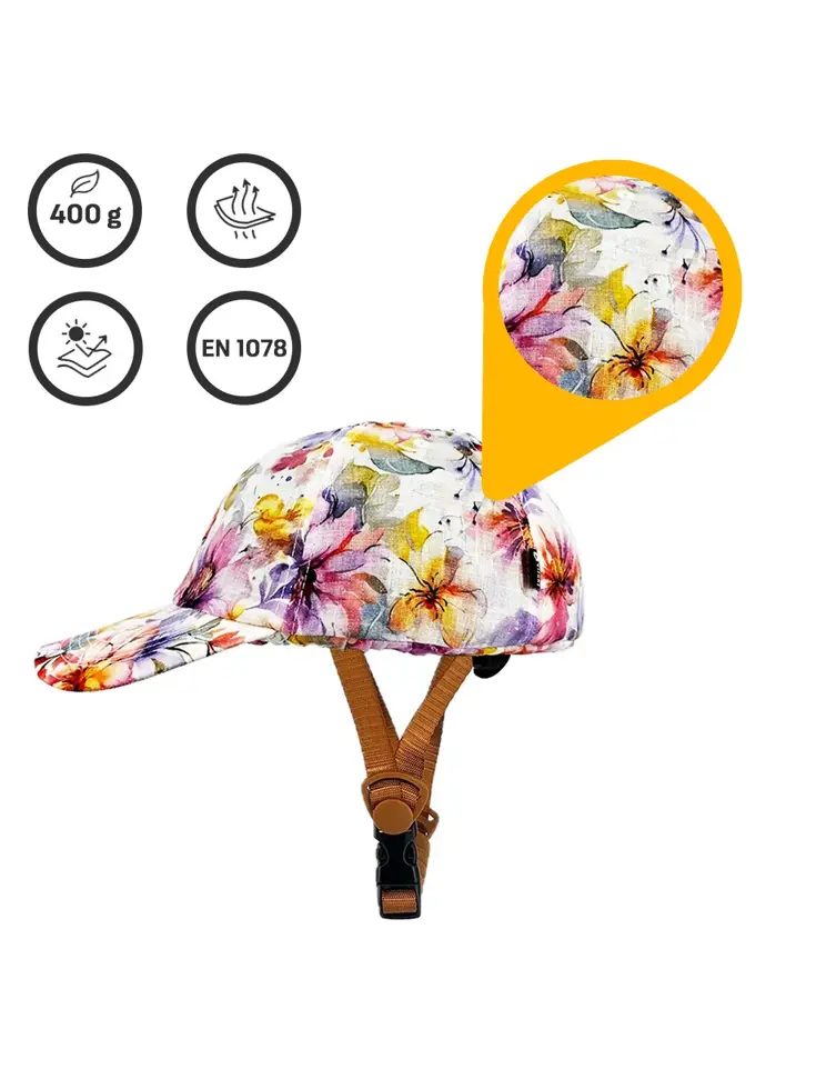 Vizorz SwitchCap fietshelm - Pink Flower Cap