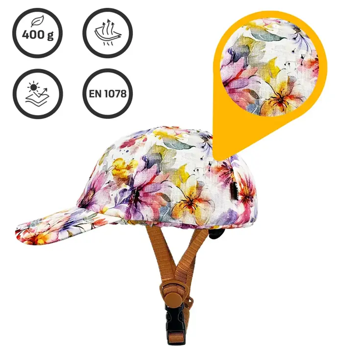 SwitchCap fietshelm - Pink Flower Cap