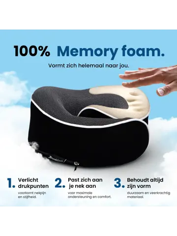 Nekkussen - Reiskussen Set - Zwart - PurelyGoods