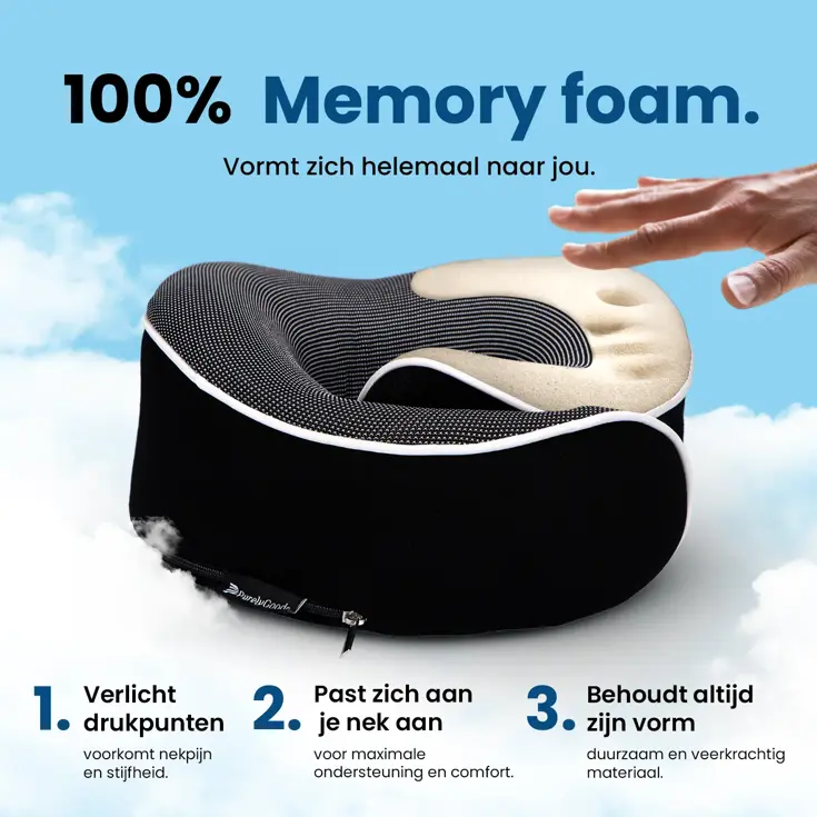 Nekkussen - Reiskussen Set - Zwart - PurelyGoods