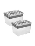 Q-line - Opbergbox met inzet - 22L - 2-delig