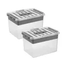 Q-line - Opbergbox met inzet - 22L - 2-delig