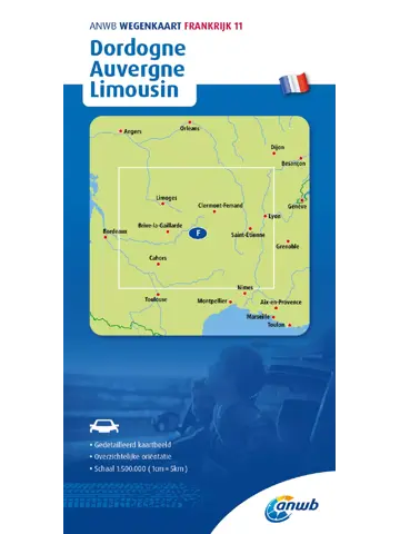 ANWB Wegenkaart Dordogne, Auvergne, Limousin
