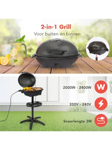 KitchenBrothers Elektrische BBQ – 2400W