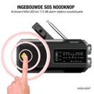 Noodradio Solar Powerbank Opwindbaar