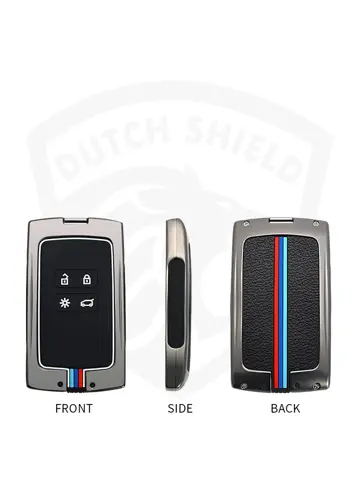 Metalen Sleutelhoesje voor Renault - Dacia grijs A