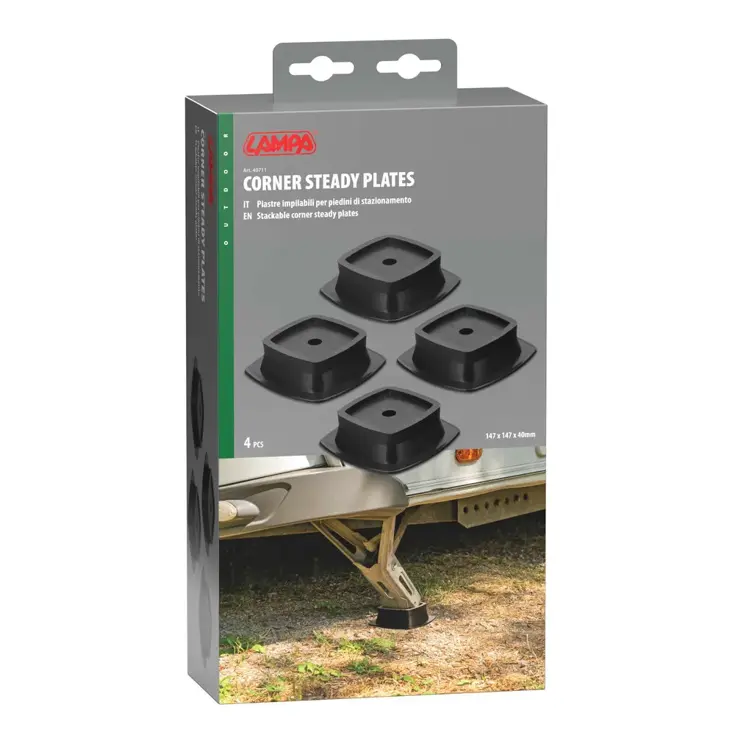 Stapelbare hoeksteunplaten, set van 4