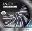 WRC Wieldoppen 14" - zilver/zwart 4 stuks