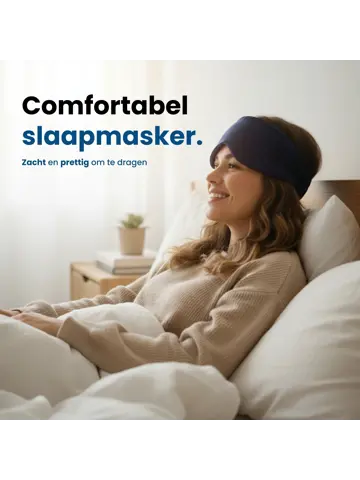 Slaapmasker Katoen - Donkerblauw - PurelyGoods
