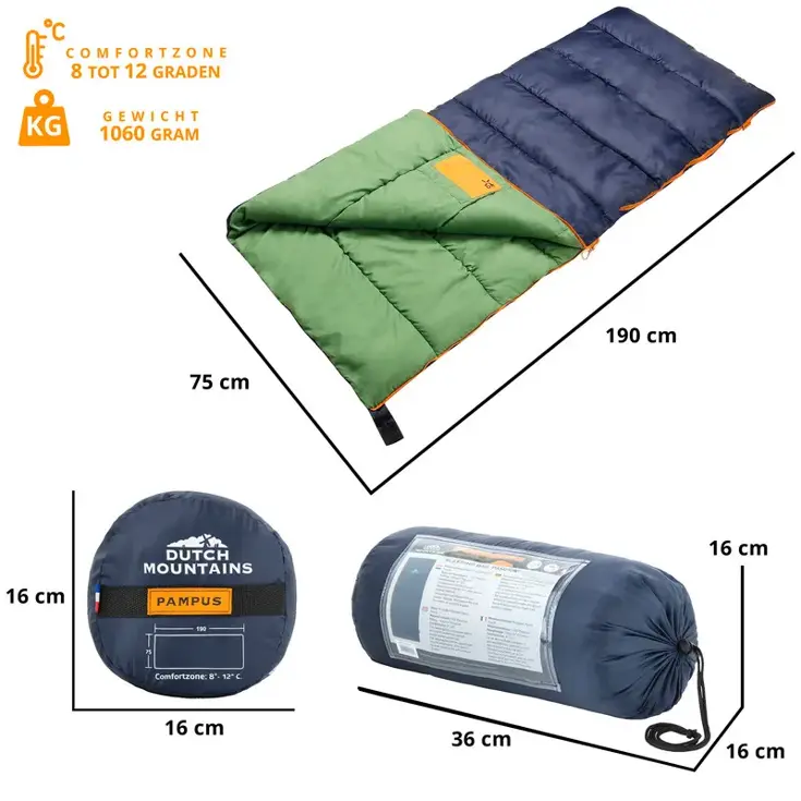 Slaapzak Pampus 190x75cm