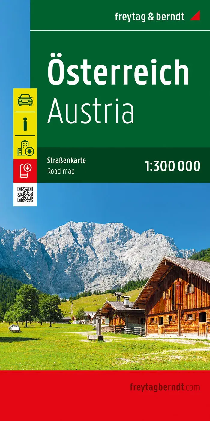 Wegenkaart Oostenrijk 1-zijdig
