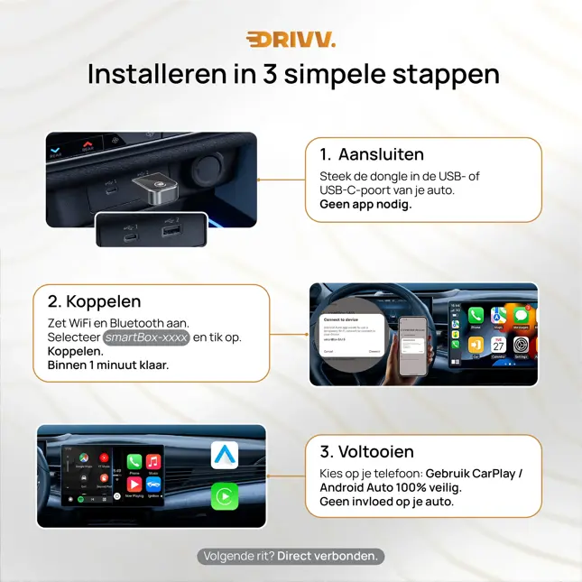 Drivv. 2in1 CarPlay Dongle - Apple CarPlay