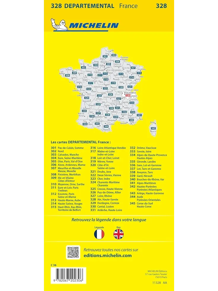 Wegenkaart Local 328 Ain - Haute-Savoie