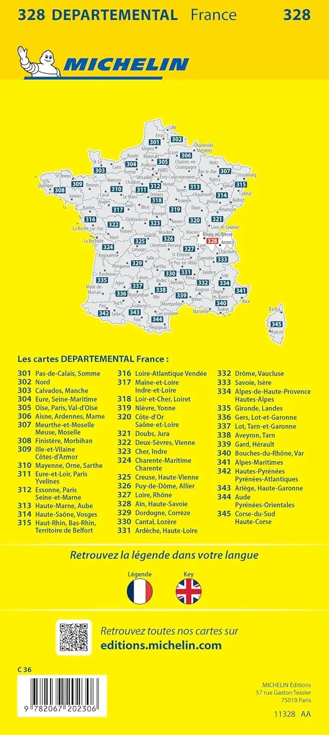 Wegenkaart Local 328 Ain - Haute-Savoie