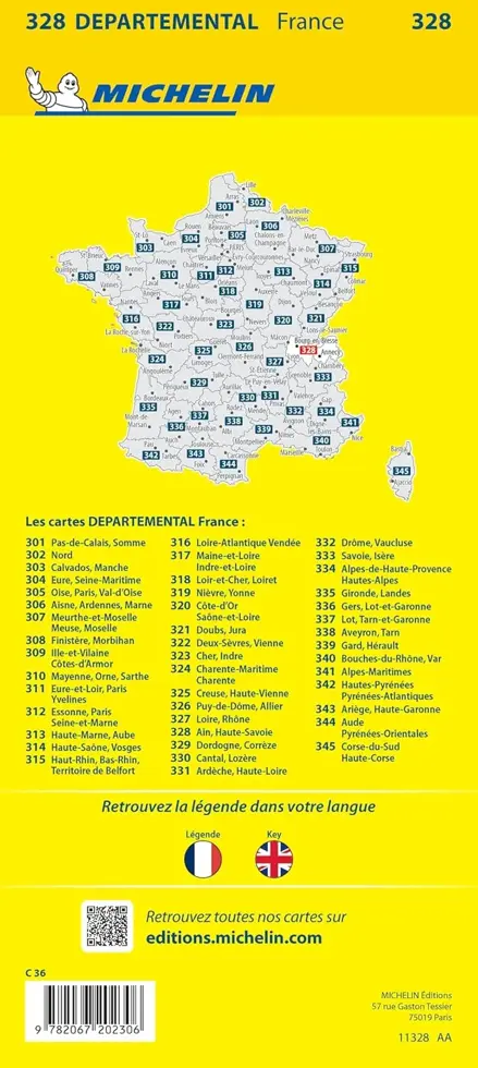 Wegenkaart Local 328 Ain - Haute-Savoie
