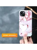 R2B iPhone 15 Hoesje Marmer + Screenprotector