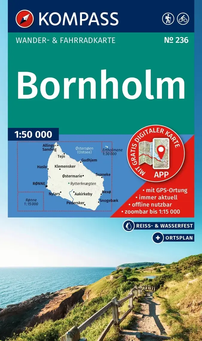 Kompass Wandelkaart WK236 Bornholm