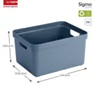 Sigma home - Opbergbox - 32L blauw - 4-delig