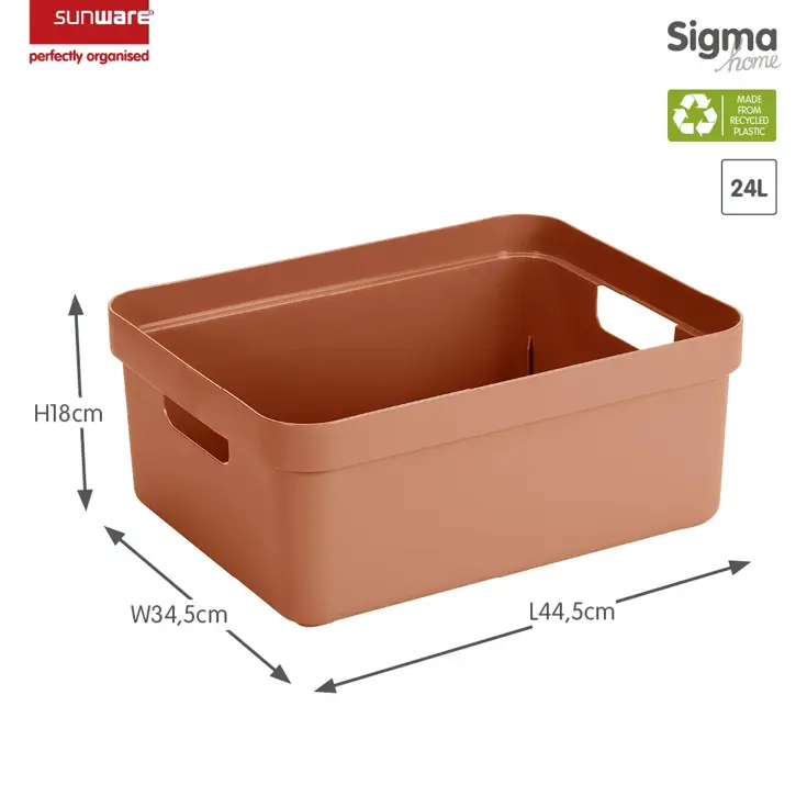 Sigma home - Opbergbox - 24L - 4-delig