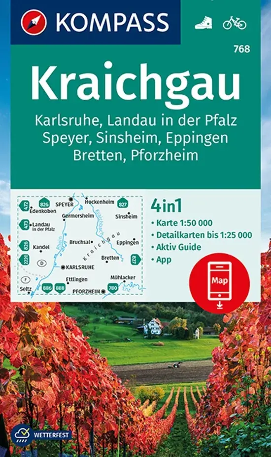 Wandelkaart WK768 Kraichgau - Karlsruhe