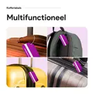 Aluminium kofferlabels – 4 stuks – Paars